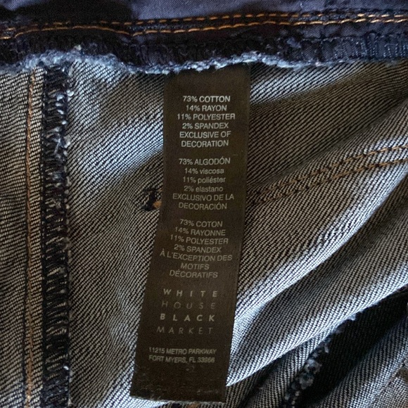 WHBM Skimmer jeans, distressed, size 6. In great condition. - Picture 3 of 13